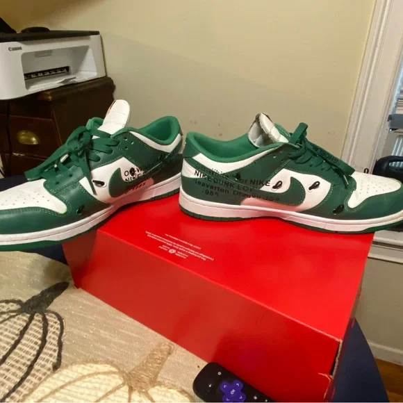 Nike Oregon University Off-White X Dunk Low Pine Green size 10-US - Picture 3 of 10